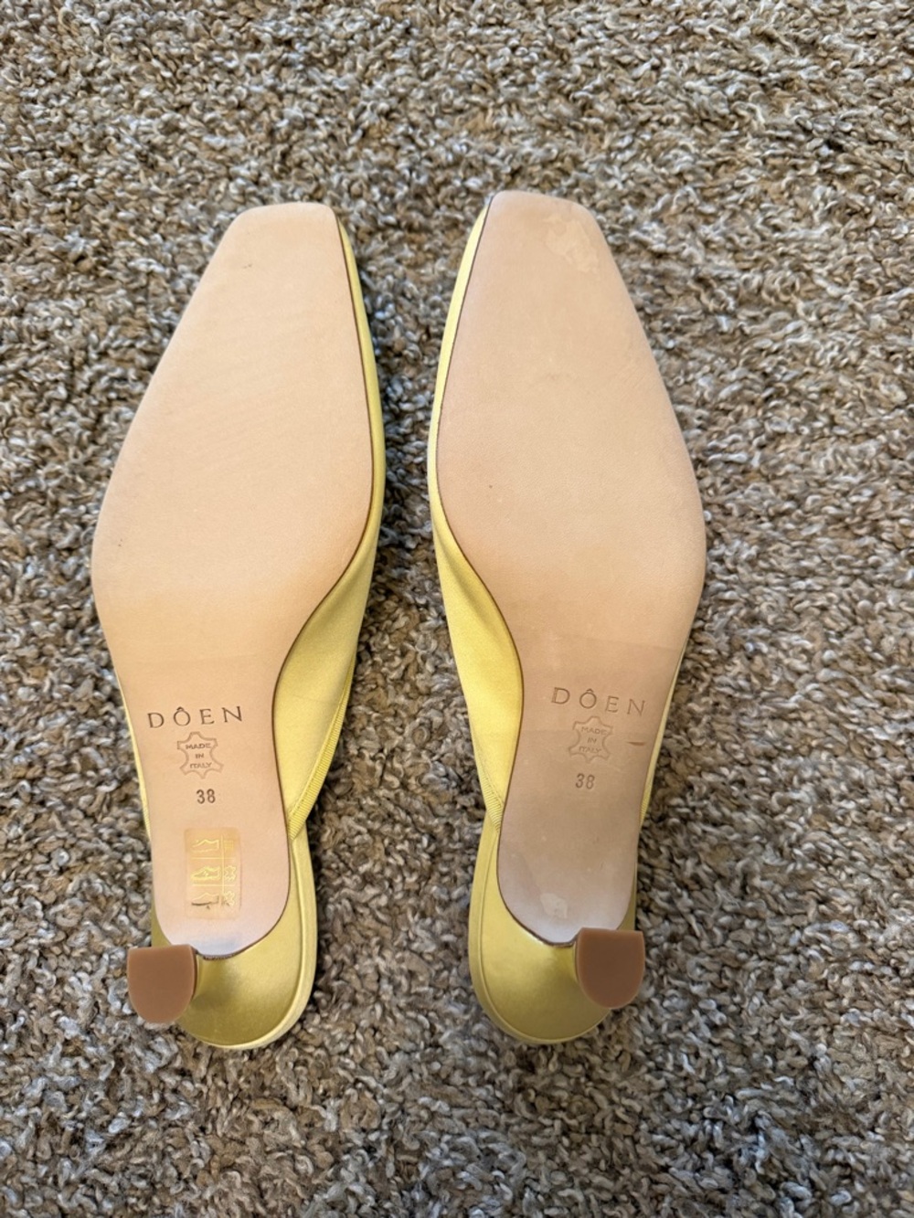 DÔEN Luma Satin Heel 38 - Butter Yellow - Picture 3 of 5